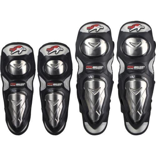 Motocross Equipment Knee Elbow Protector Pad Stainless Steel Shell Rodilleras Motorcycle Off-Road Racing Protective Gear kneepad