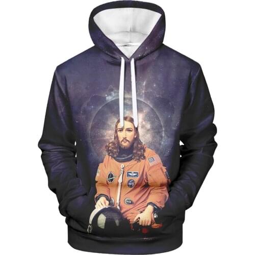 Cross-border New Product 3D Astronaut Color Printing and Fleececosplay Male Banana Pattern Hooded Jacket