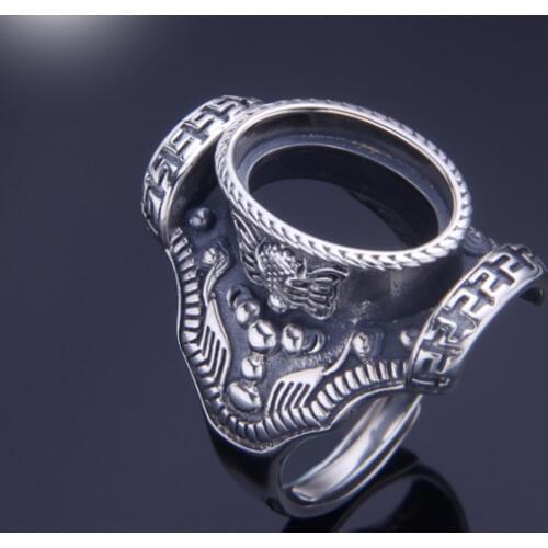 10*15mm 925 STERLING SILVER Semi Mount Bases Blanks base blank Pad VINTAGE rings ring Setting jewelry findings men DIY A2226