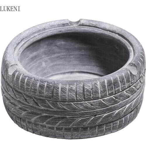 Retro Distressed Tire Resin Ashtray Creative Home Living Room Bar Desktop Decoration Portable Ashtray