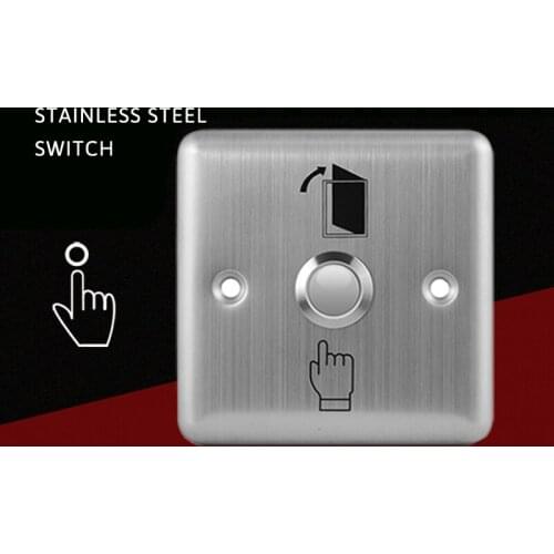 The entrance guard switch push button switch,12V wall switch stainless steel panel 86mm*86mm stainless steel switch