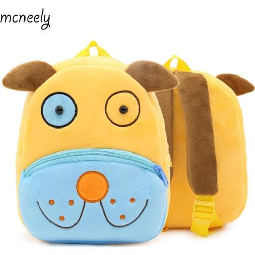Hot Kindergarten Kids Animal Backpacks Baby Girls Boys Cute Schoolbag Plush Backpack Children Cartoon Toys Gifts School Bags