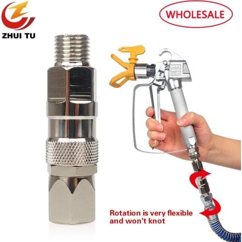 ZHUI TU Durable Swivel Joint 1/4-Inch Airless Sprayer High Pressure Pipe Connector Accessories Rust Free Easy Connection