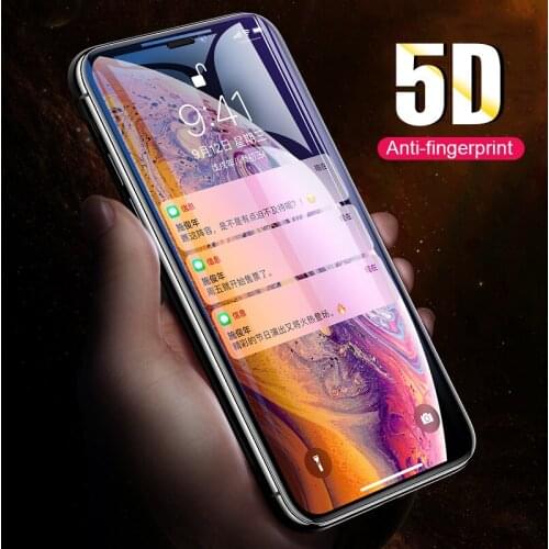 RONICAN 5D Curved Screen Protector for iPhone 8 7 6 6s Plus 8 Plus Edge Full Cover Film for iPhone X xs Tempered Glass Film