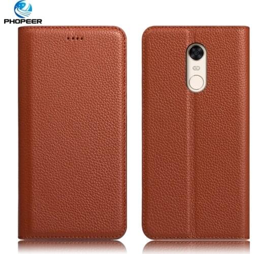 Luxury Ultra thin Business Genuine Leather Case For Xiaomi Redmi 5 plus Mobile Phone Bag For Redmi5 plus Case Cover