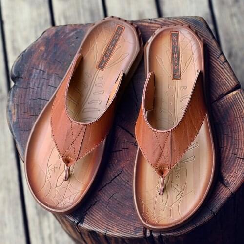 Sandalias For Man Slide Sandals Men Sandalias De Casa Work Sandalia Masculina Shoes Masculino Roman Leather Sandalle Homme