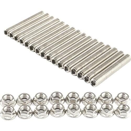 Stainless Exhaust Manifolds Stud for Ford 4.6 & 5.4 Liter V8 2 Manifolds Car