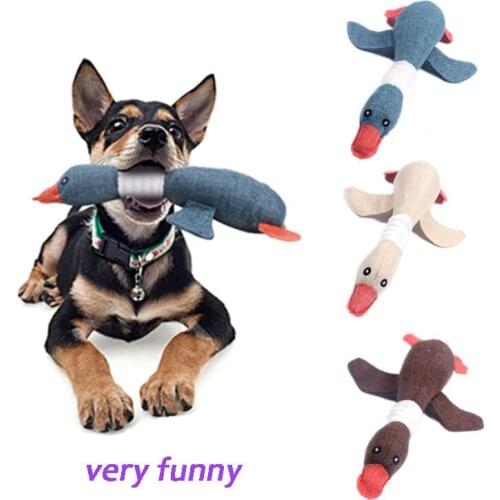 Dog Squeaky Toy Fleece Wild Goose Durability Molar Plush Dog Training Supplies Interactive Puzzle Small Medium Dogs Chew Toys