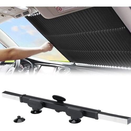 46/65/70CM Car Sunshade Retractable Windshield Block Sun Shade Cover Front/Rear Window Foil Curtain for Solar UV Protector