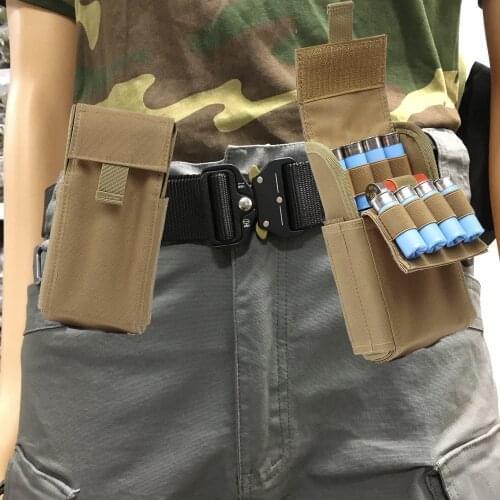 Tactical Holsters Universal Molle 25 Round 12GA 12 Gauge Ammo Shells Reload Magazine Pouches Military Molle Waist Belt Bag