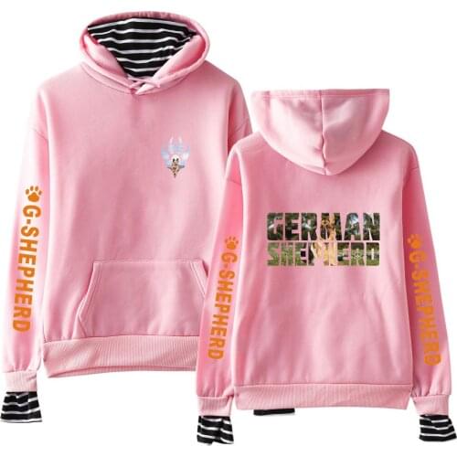 German shepherd Fake Two Pieces Hoodies Men Women New Sale Autumn Sweatshirts german shepherd Harajuku Hoody Boys casual Coats