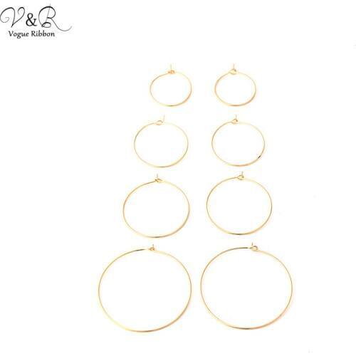 Gold Earring Hooks Diy Earring Jewelry Findings Making,21mm 26mm 30mm 40mm Hooks Tessel Accessories Componenets For Jewelry Diy