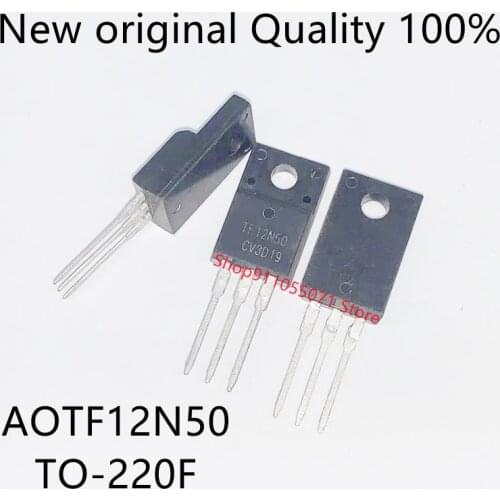 10PCS/LOT TF12N50 AOTF12N50 TO-220F 500V 12A New spot hot sale