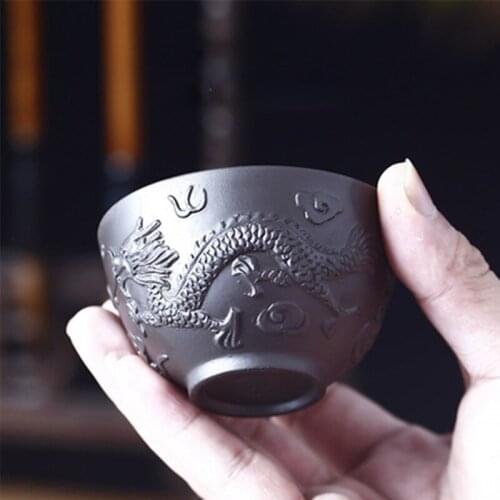 100ml YiXing Purple Clay Tea Cup China Kung Fu Tea Set Large Tea Cup Oolong Tea Pu'er Tea Tea Cup