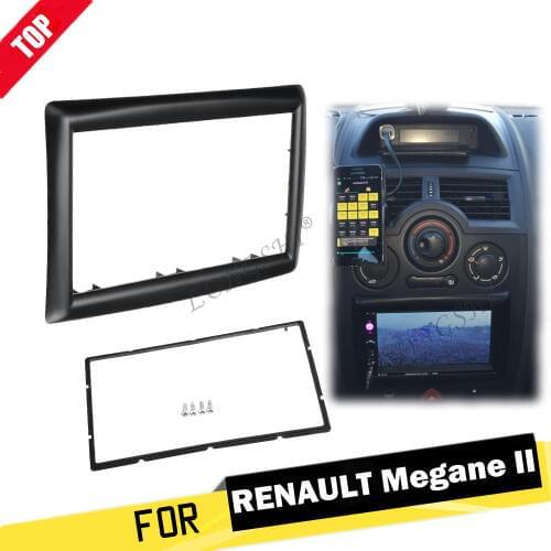LONGSHI 2 DIN Adapter CD Trim Panel Stereo Interface Radio Car Frame Panel Fascia for RENAULT Megane II 2003-2009 , 2din