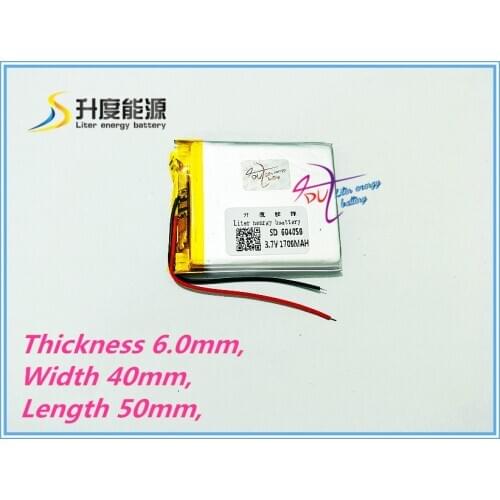 Liter energy battery Y70 road route T71 battery 064050 604050 3.7V lithium battery 1700MAH navigator