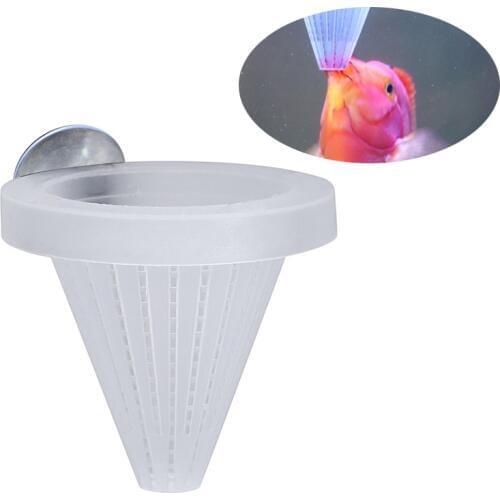 Aquarium Fish Feeder Red Worm Bug Feeding Cup Fish Tank Blood Worm Nematode Feeding Cup Plastic Funnel Feeder With Suckers