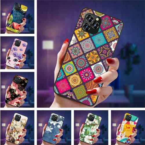 For Oukitel C21 Pro Case Flowers Relief Soft Silicone Cover for Oukitel C21 Pro Phone Cases Back Cases Coque C 21 C21Pro Fundas