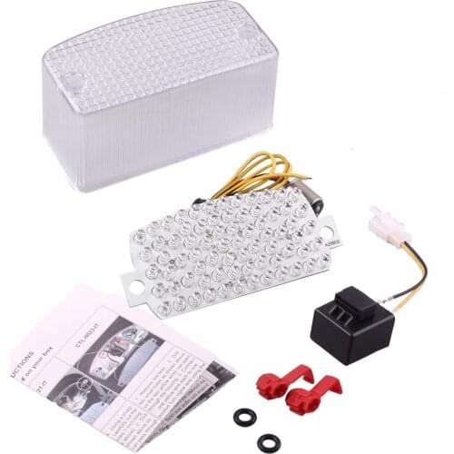 E-Mark Integrated LED Motorcycle Rear Brake Tail Light w/ Turn Signals Lamp Taillight Blinkers For HONDA MAGNA SPIRIT 1994-2007