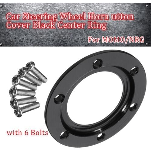 6 Holes Steering Wheels Car Styling Steering Wheel Fastening Ring Adapter Ring Interior Parts Black Suitable For MOMO/NRG