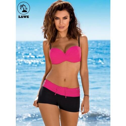 Купальники шортиками LAWEHXF China At AliExpress