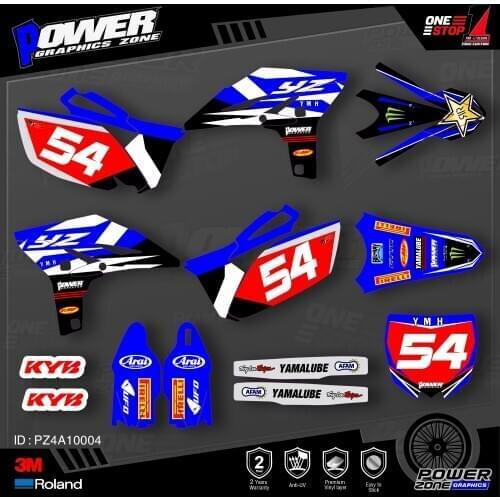 PowerZone Custom Team Graphics Backgrounds Decals 3M Stickers Kit For YAMAHA 2010-2013 YZF250 004