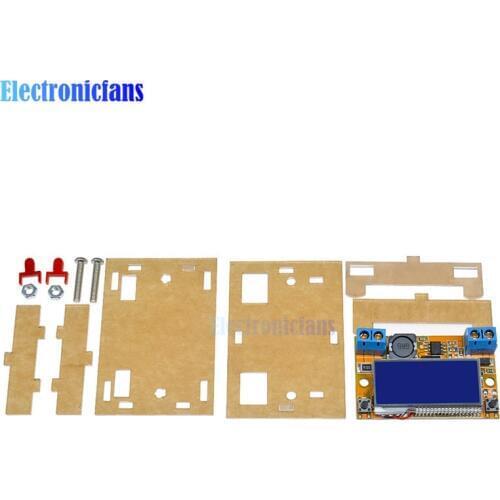 DC-DC Adjustable Step-down Power Supply Module Voltage Current LCD Liquid Crystal Display 5-23V To 0-16.5V 3A With Acrylic Case