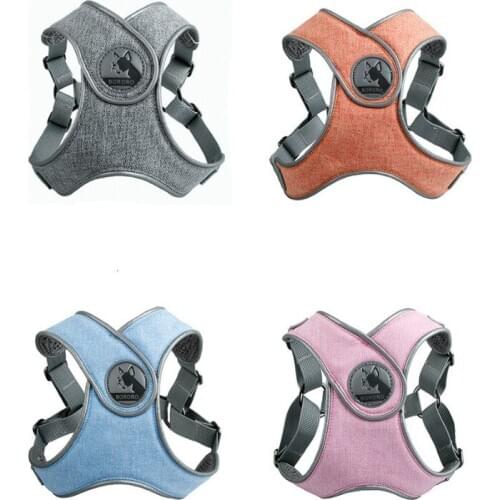 Dog Harness Chest X-Type Harnesses Reflective Mesh Nylon Webbing Cellular Design Titanium Adjustment Buckle Adjustable Bust Size