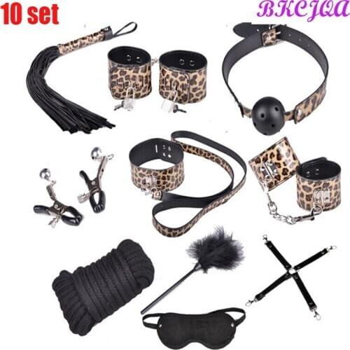 Sex Toys for Couples Exotic Accessories SM Games Nylon Sex Bondage Set Sexy Lingerie Handcuffs Whip Rope Adult joe exotic