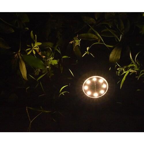 Solar Power Ground Lamp Disk Lights Buried Light Street Home Path Way 12 LED Security Gutter Durable Outdoor Garden Decking
