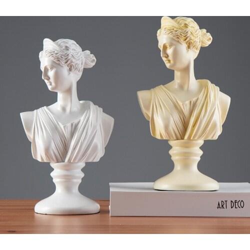 Modern Nordic Greek Mythology Goddess of Love Venus Bust Resin Figurines Accessories/Fairy Garden Home Interior Showpiece Decor