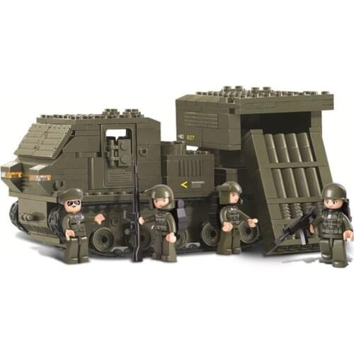SLUBAN Military Army Air Defense Guard Launcher MOC Weapon WW2 Figures Building Blocks Bricks Classic Model Toys For Kids Gift