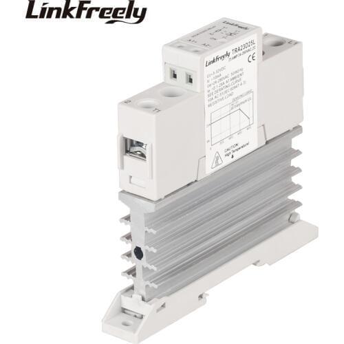 TRA23D25L Smart Intermediate Solid State Relay SSR DC AC 25A 24-280VAC Output 3V 5V 12V 24V DC Input LED Signal Current Relay