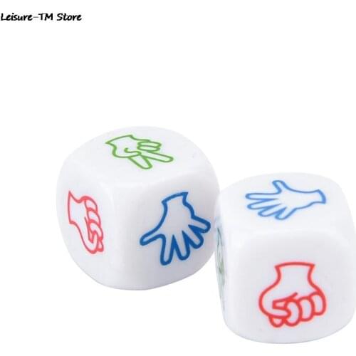 2Pcs Finger Guessing Game Dice Rock Paper Scissors Game Toys Scissors Stone Boson Family Party Board Games