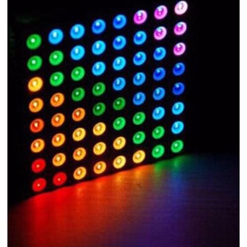 1PCS 5mm 8*8 8x8 Full Colour RGB LED Dot Matrix Display Module Common Anode L
