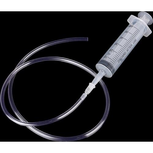 1PC 60ml Plastic Feeding Syringe Reusable Pump With 80cm Tube For Epoxy Resin Tool Wholesale