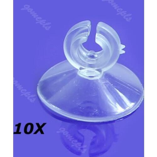 10PCS Aquarium Soft Plastic Suction Sucker Cup Holder Pipe Clip New