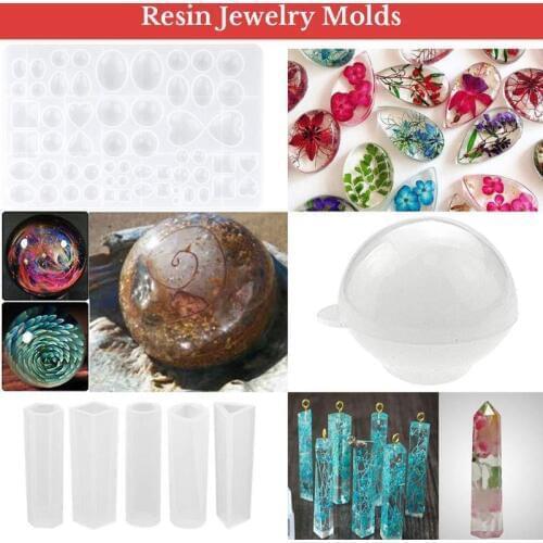107pcs Silicone Resin Jewelry Casting Mold DIY Pendant Tools Set for Beginners