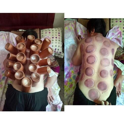Best Quality Chinese Bamboo Cupping Cups+Free Gift Traditional Chinese Medicine Cupping Jar cupping treatment 12 pcs set