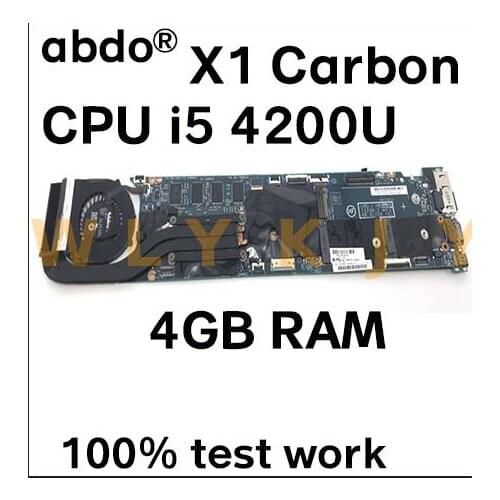 12298-2 48.4LY07.021 for Lenovo ThinkPad X1 Carbon notebook motherboard 00HN762 00HN774 00HN766 CPU i5 4200U 4GB RAM 100% workin