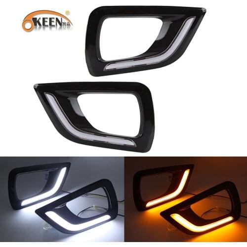 2Pcs Led DRL For Honda Binzhi HRV Daytime Running Light Yellow Turn Signal Blue Flowing Headlight Car Day Lights Car Headlight