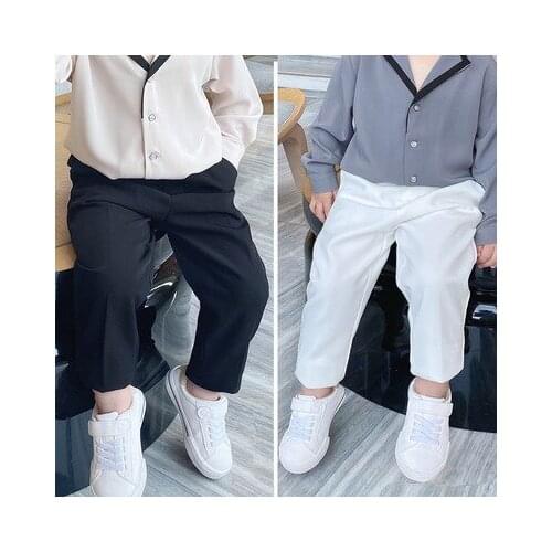 2021 Boys Trousers School Uniform Pants British Style Large Childrens Solid Casual Pants Baby Korean Blazer Pants Baby Clothes