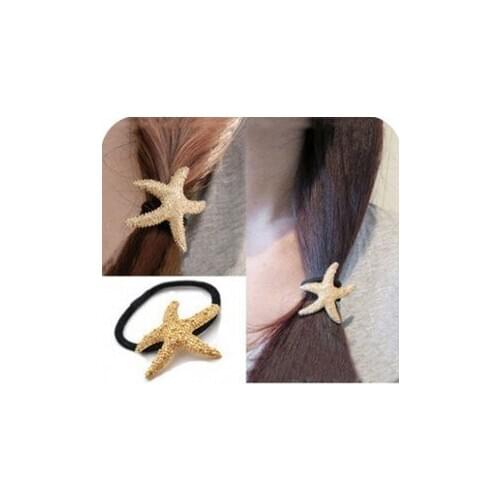 24pcs/lot Free Shipping Fashion Punk headband stelleroid headrope Metal starfish headband hair rope rubber band hair maker