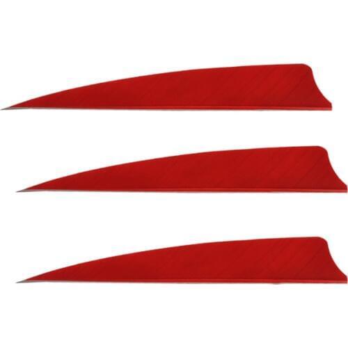 50 pcs 4 inch Red Turkey Feather 4 inch Shield back for Archery Arrow DIY Arrow Accessories free shipping