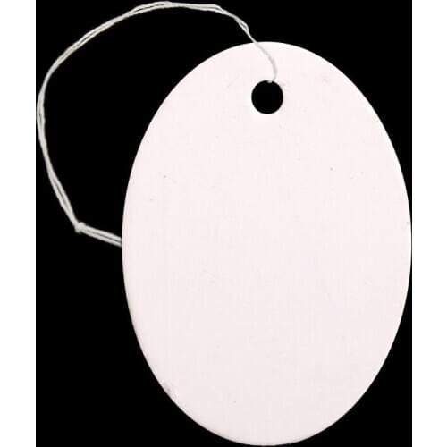 500pcs Oval Paper Price Tag Rectangle Handwriting Hang Tags for Jewelry Wedding Birthday Candy Tags