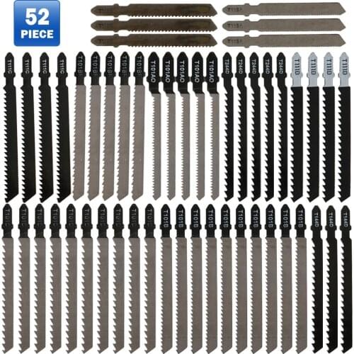 52Pcs Professional Jigsaw Blades Set Basic Metal Wood Assorted Blades WoodworkingFor Sawing In Wood Circular Saw Blade