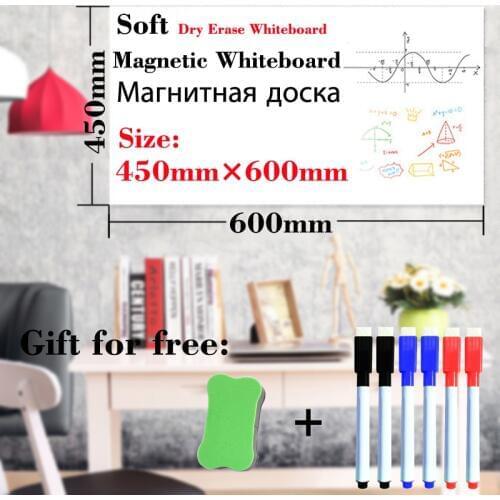 School Dry Earse White Board Fridge Stickers Magnetic WhiteBoard Kids Home Office Message Boards Easy To Write and Wipe