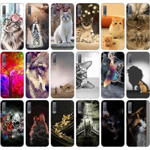 For Samsung Galaxy A7 2018 Case Soft Silicone Phone Cover For Samsung A7 2018 A750 A750F 6.0 Inch Soft Coqa Print Painted Shells