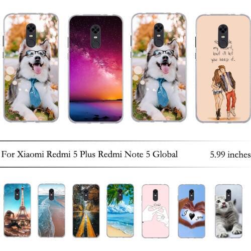 Case for Xiaomi Redmi Note 5 Redmi 5 Plus Case Cover Soft TPU Silicone Bumper Cover for Xiaomi Redmi 5 Plus Redmi Note 5 Global