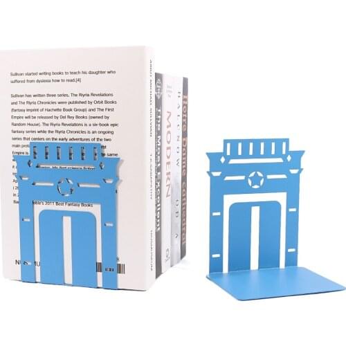 Door Shape Curtain Style Fashion Bookends Bookends For Shelves Metal Bookend Supports For Shelves And Desk